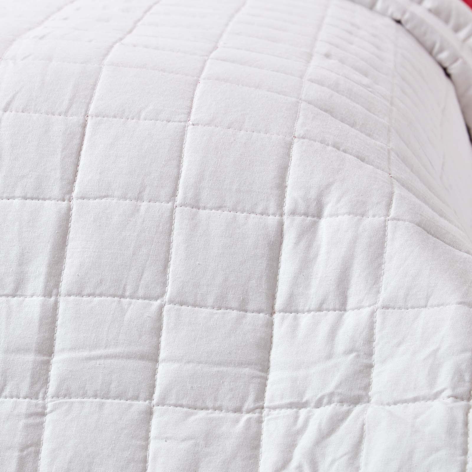Cotton Quilted Reversible Bedspread | 230cm x 250cm | Red