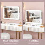 HOMCOM Vanity Mirror With Lights, Usb White