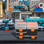 4 Plastic Tool Boxes With Dividers And Lids