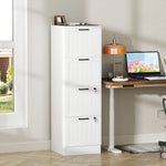 HOMCOM 4 Drawer File Cabinet With Lock And Adjustable Hanging Bars