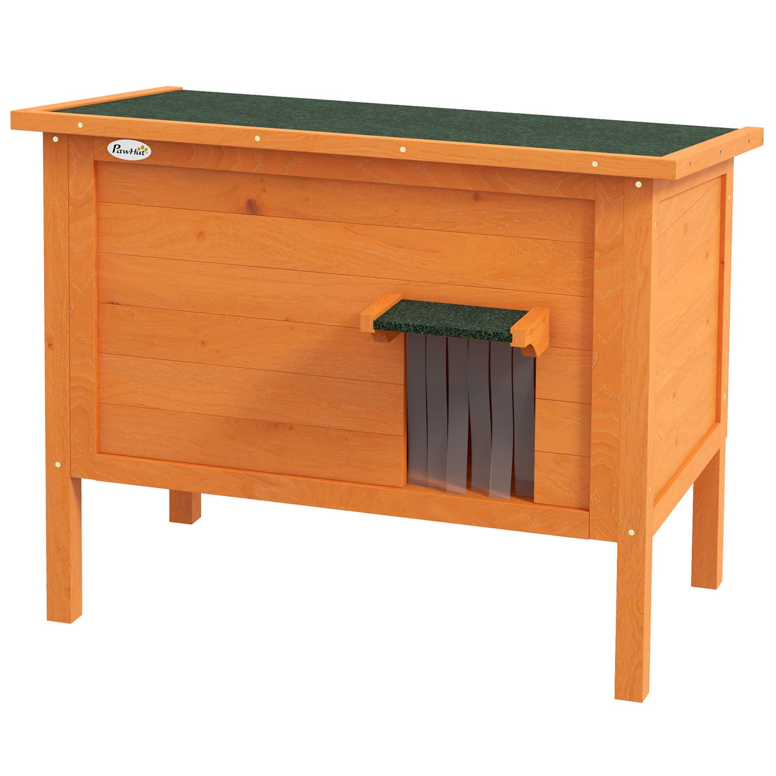 Outdoor Feral Cat House Insulated W/ Openable Roof | Orange