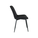 San Diego Marble Top Dining Table With Amelia Velvet Chairs | Black