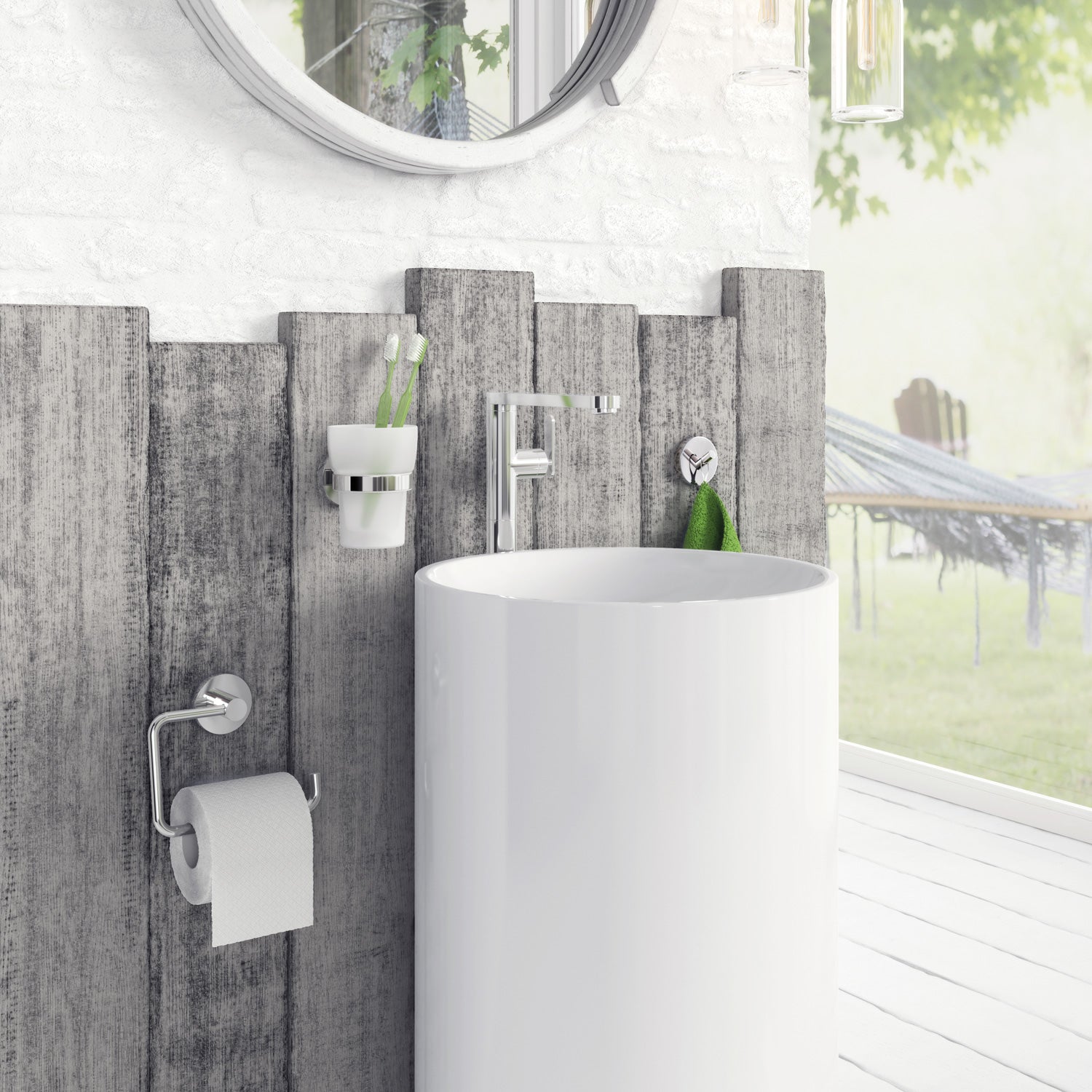 Wall Mounted Toilet Roll Holder For Bathroom Toilet Paper | Polished Chrome
