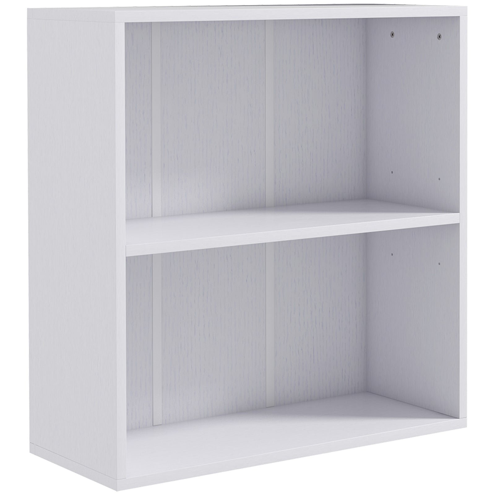 Bookshelf Display Storage Shelf With 2 Compartments Study | One Size | White