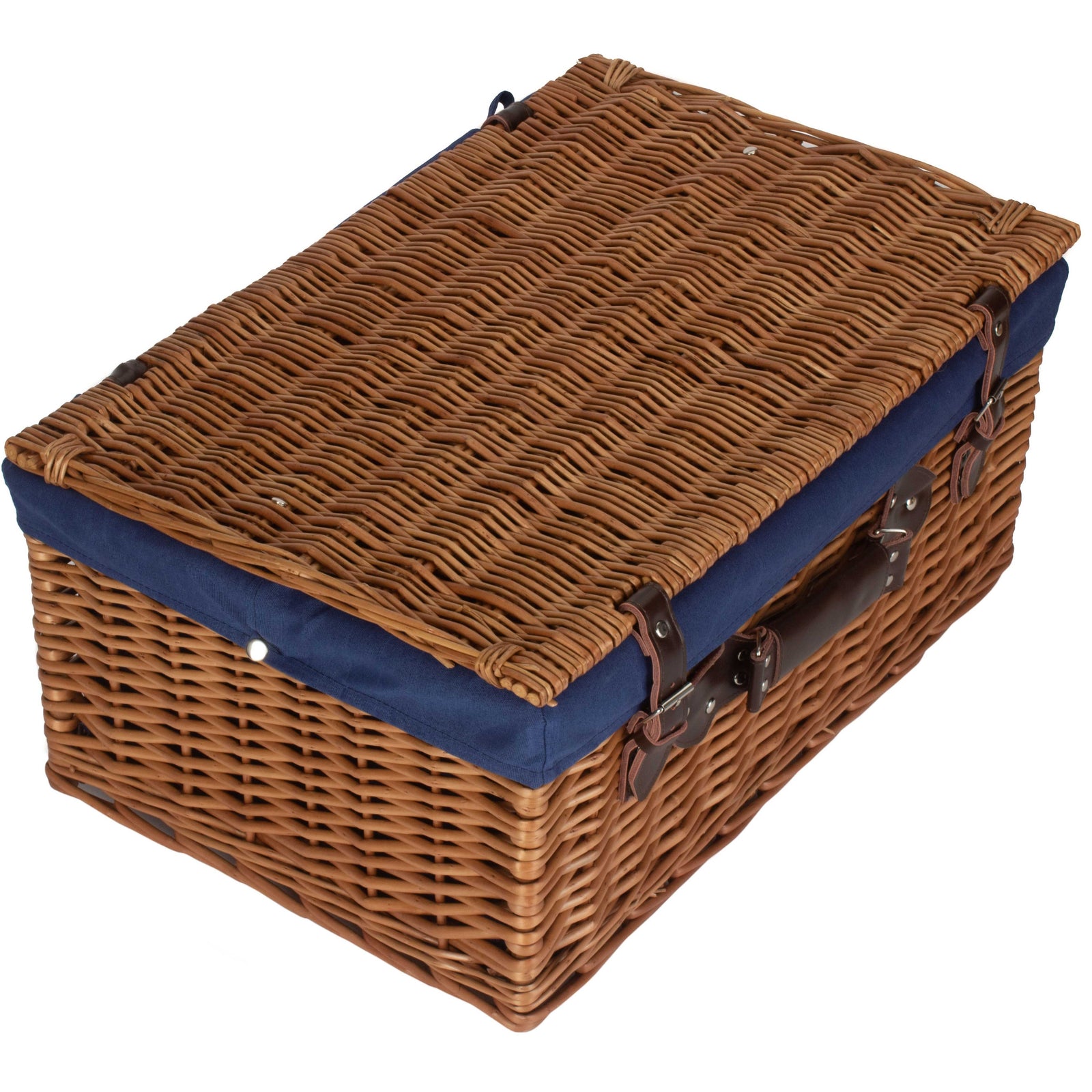 Wicker 56cm Double Steamed Picnic Basket | Blue