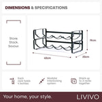 Modular Wine Rack Set Of 2 - Matte Black