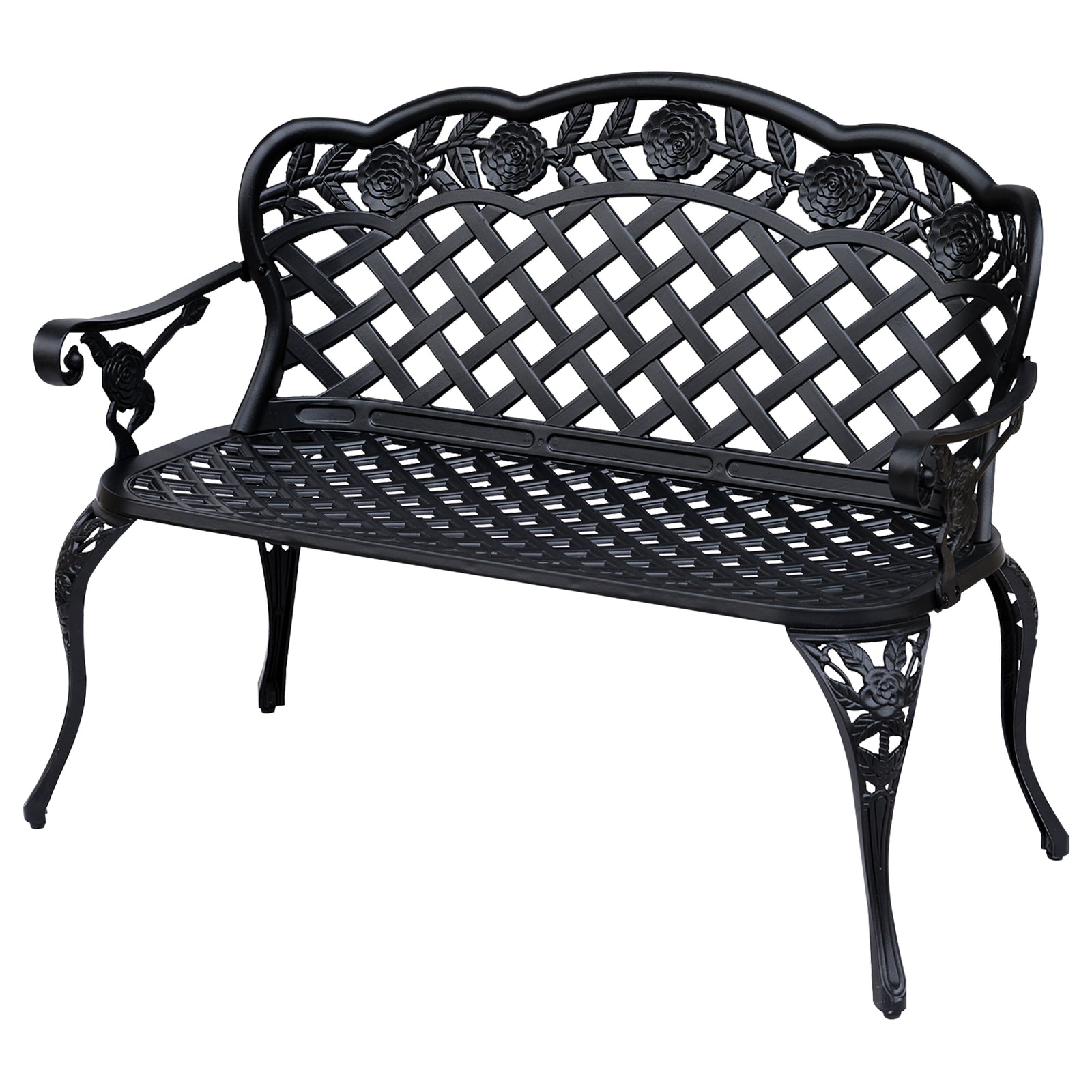 Garden Bench Park Chair Cast Aluminium