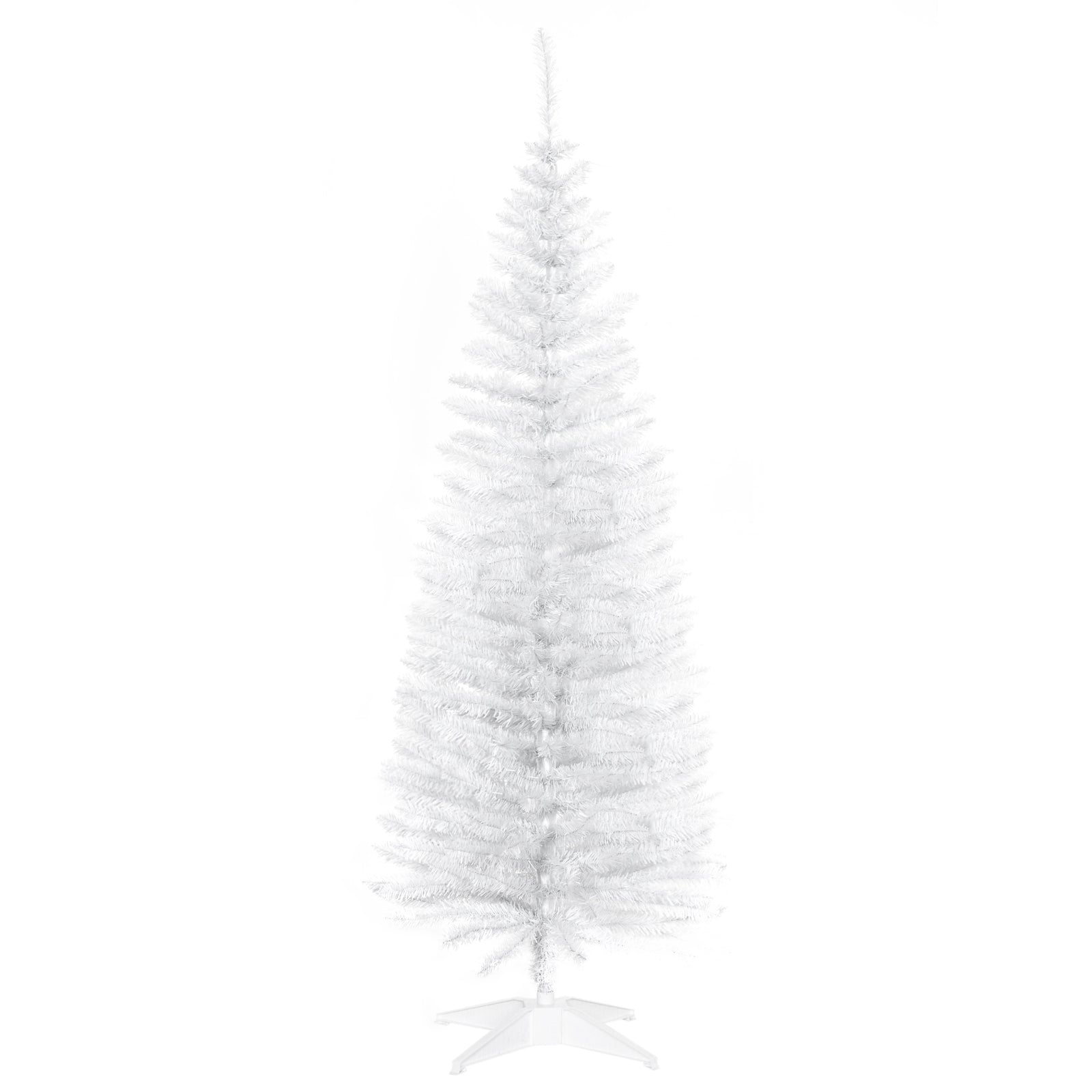 5ft Pencil Artificial Christmas Tree With Solid Stand Tips White | 5ft | White