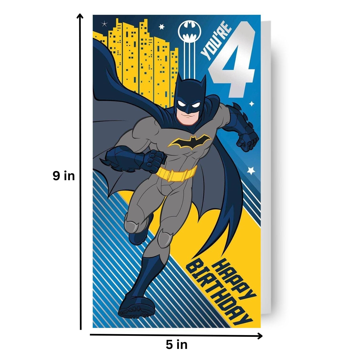 DC Comics Age 4 Birthday Card Official Product