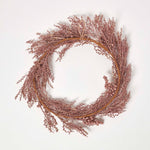 HOMESCAPES Glitter Rose Gold Christmas Wreath