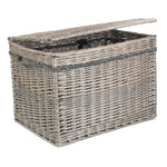 Wicker 58cm Unlined Antique Wash Storage Basket