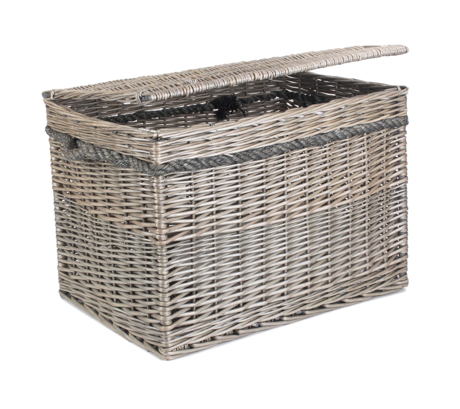 Wicker 58cm Unlined Antique Wash Storage Basket