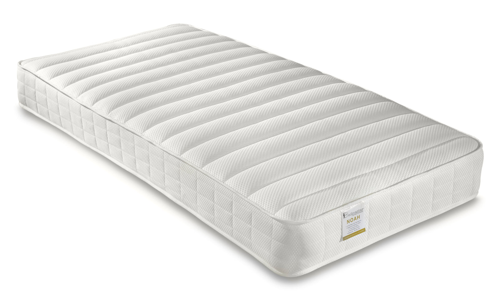 Rio White Wooden Kids Bed With Memory Foam Mattress | Single | White