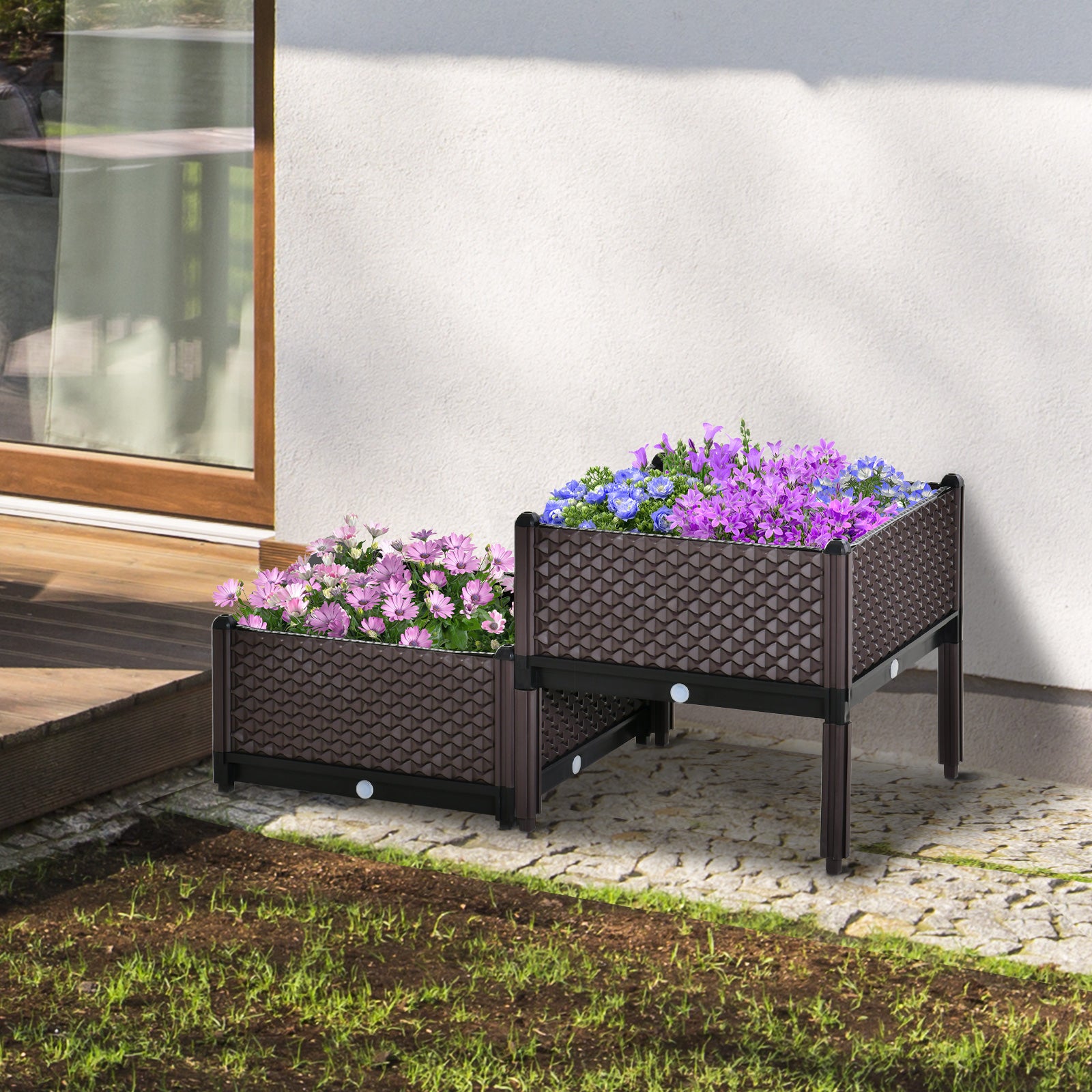 2-piece Raised Garden Bed Planter Box