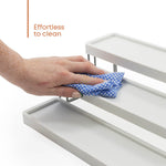 Fineway Expandable 3 Tier Spice Rack Organiser Kitchen Cupboard Storage