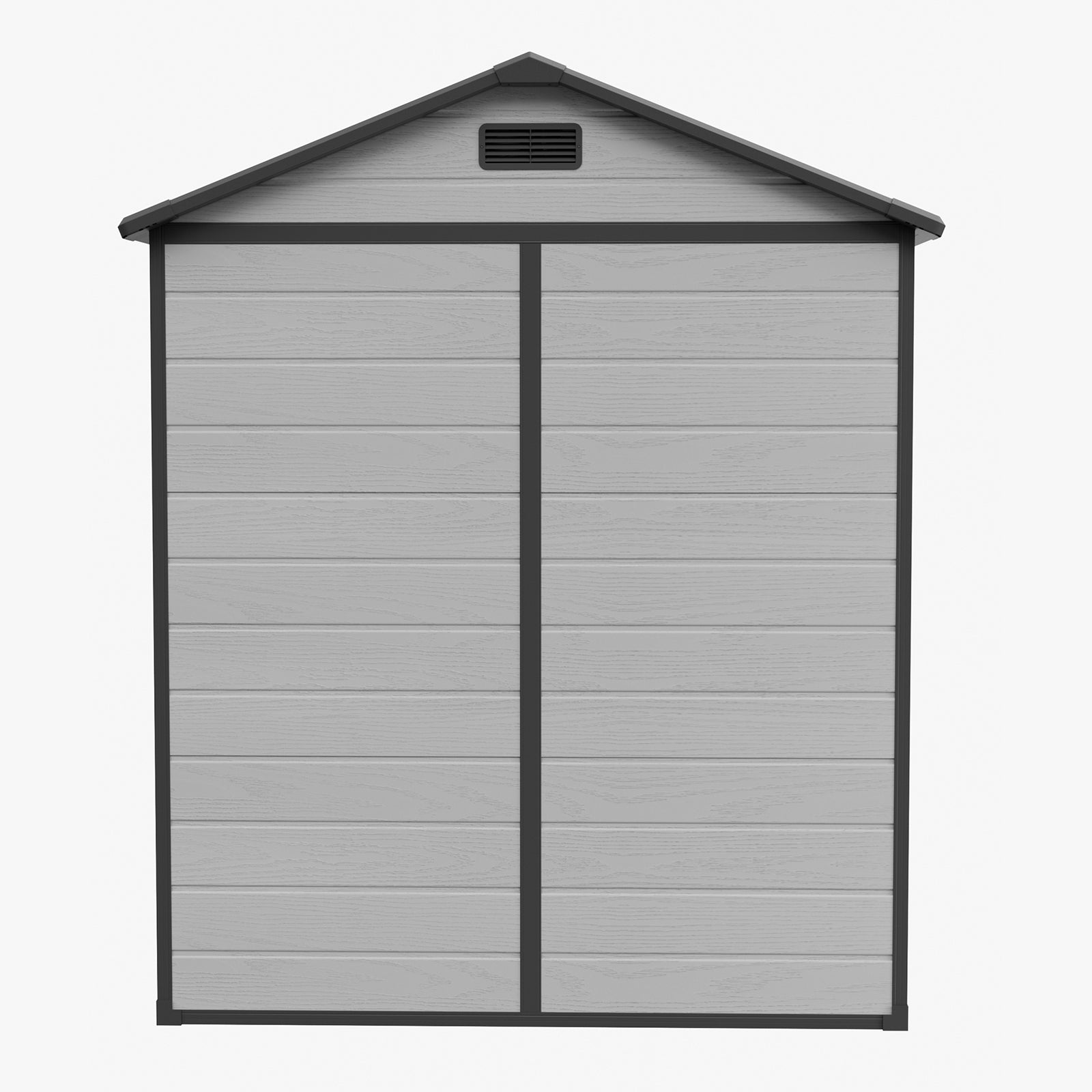 6x8 Ft Plastic Outdoor Garden Storage Shed | Black