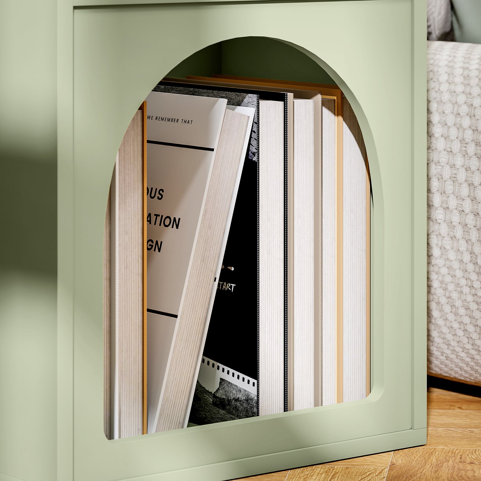 Bedside Table, Modern Bedside Cabinet For Bedroom | Green
