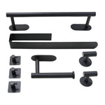 8-piece 304 Stainless Steel Bathroom Hardware Set | Black
