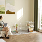 Small Animals Cage Diy 36 Panels Pet Playpen, For Rabbit Chinchilla