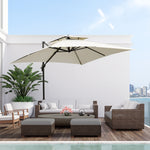 2.7x2.7m Cantilever Parasol W/ Base & Cover | Beige