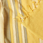 Cotton Morocco Striped Throw | 225cm x 255cm | Yellow