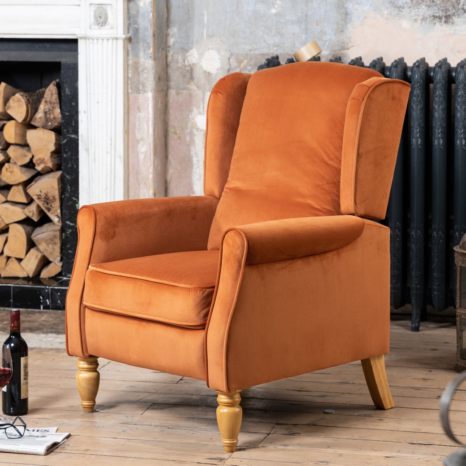 Barksdale Recliner Armchair | Orange