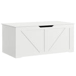 Storage Trunk For Living Room, With Safety Hinges, 100cm | White