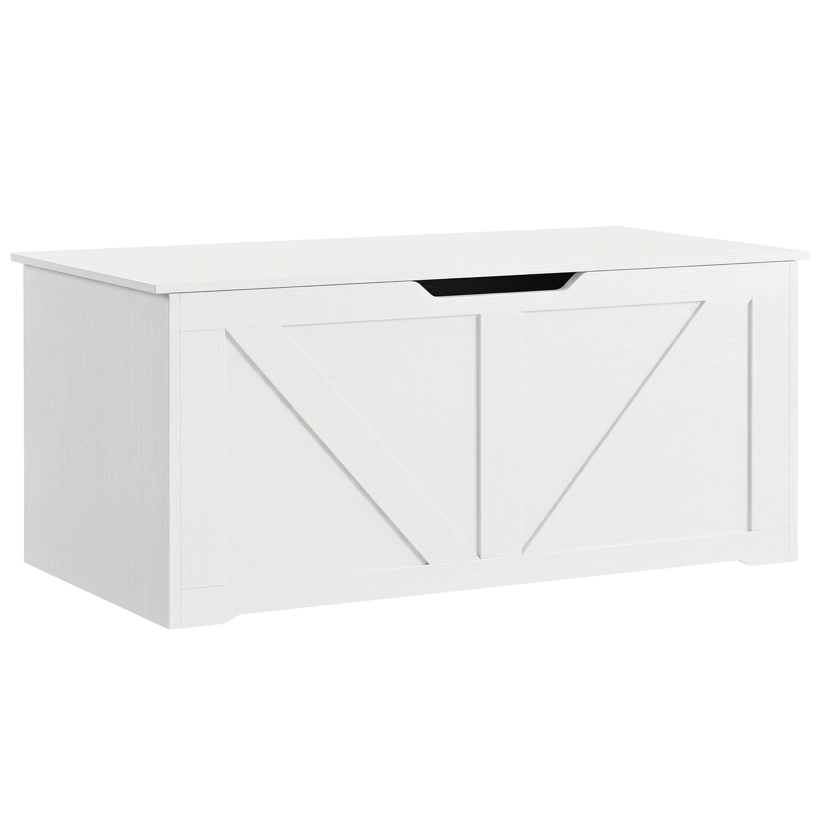 Storage Trunk For Living Room, With Safety Hinges, 100cm | White