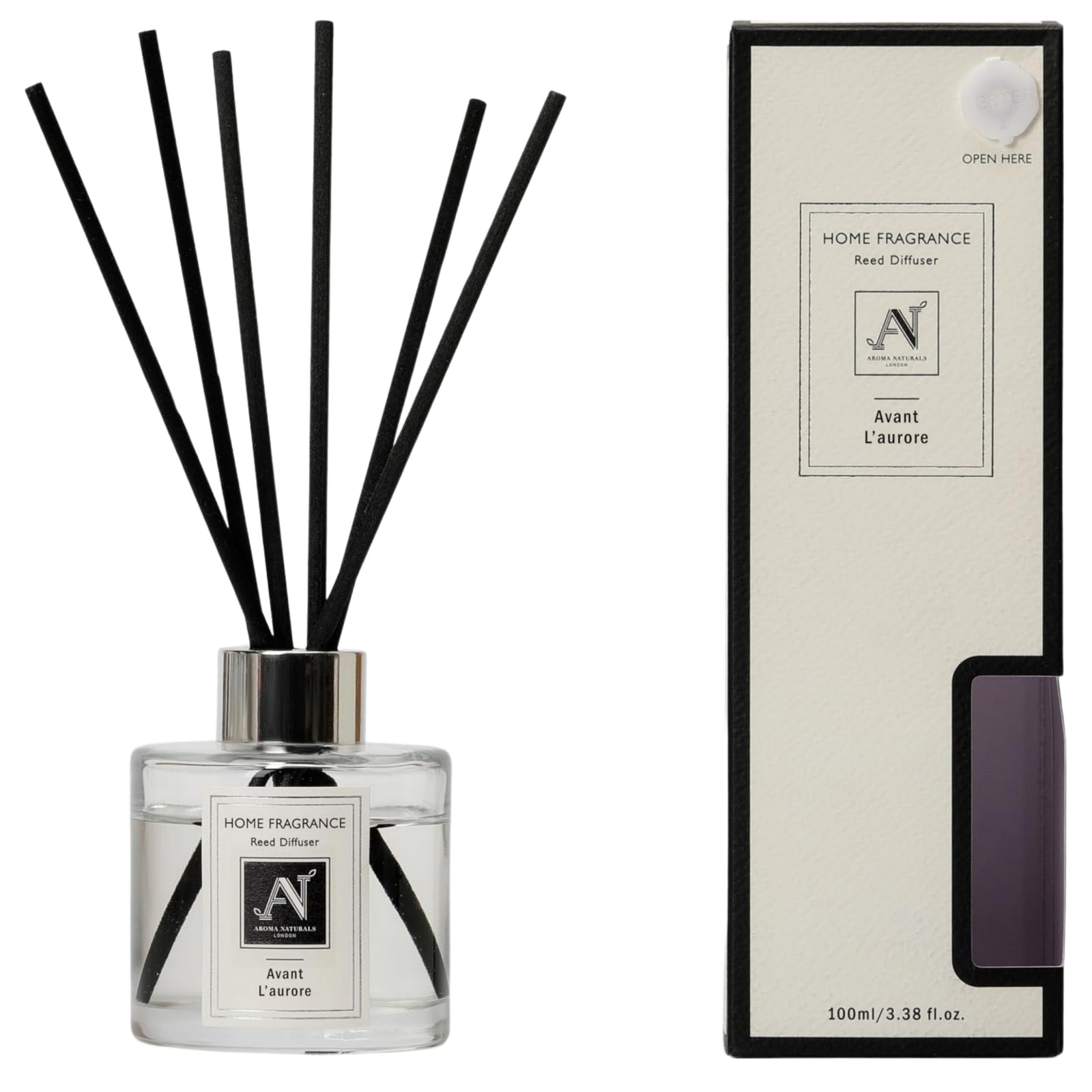 Minimalist Luxe Reed Diffuser With Metal Collar Avant L’aurore Scent