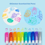 10pc Shimmer Scented Gel Pens For Kids
