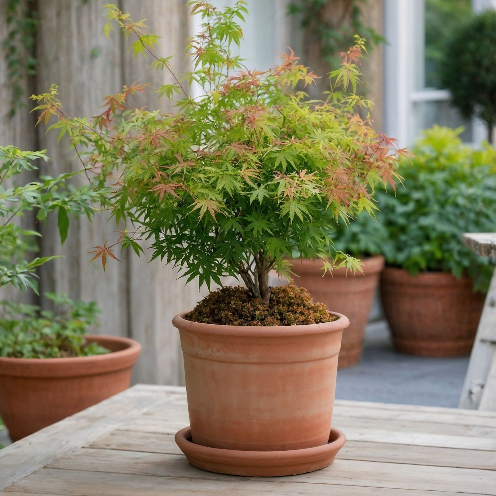 Japanese Maple - Acer Palmatum 'Little Princess' - Height 45-55cm - ⌀19cm | Set-of-1 | Green