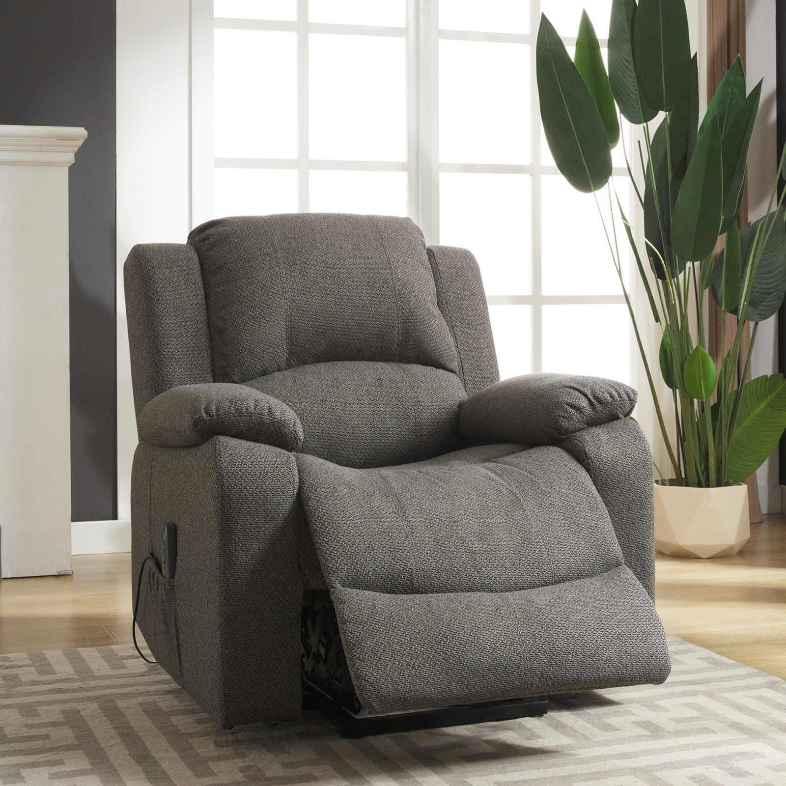 Marldon Electric Riser Recliner With Massage And Heat | Dark Gray
