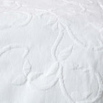 Cotton Rich Floral Metelassé Pattern Bedspread | 230cm x 260cm | White