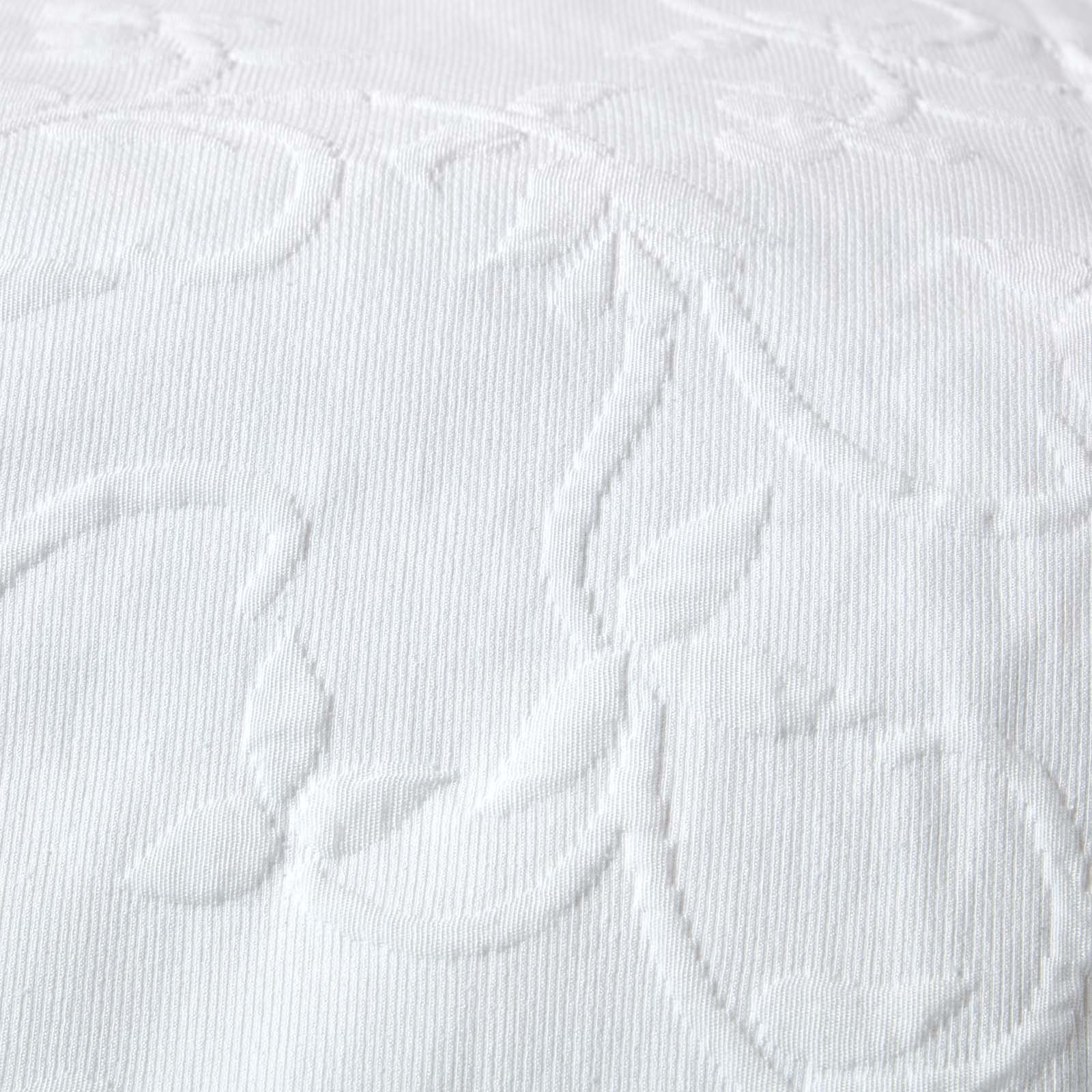 Cotton Rich Floral Metelassé Pattern Bedspread | 230cm x 260cm | White