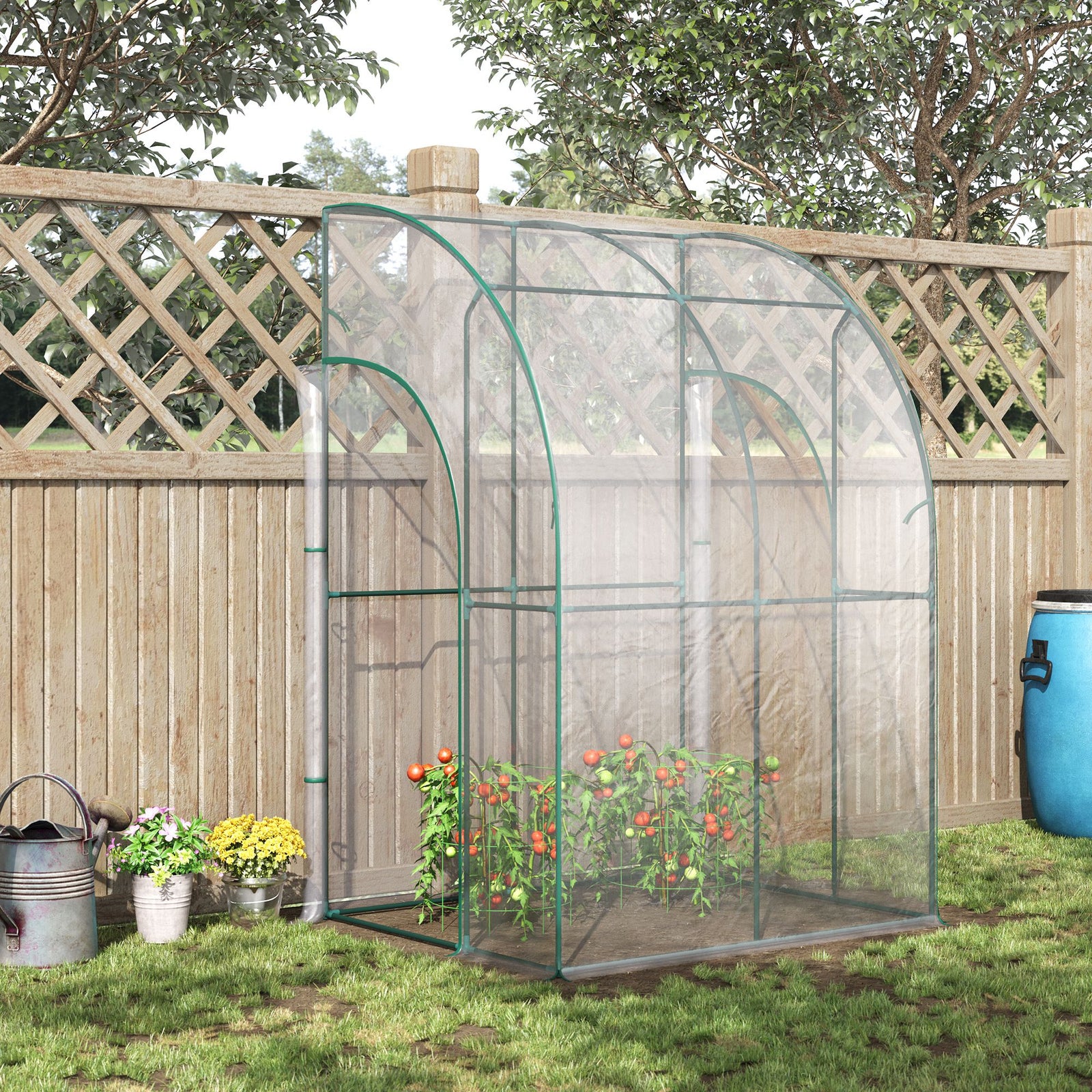 143x118x212cm Walk-in Lean-to Greenhouse