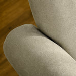 Armchair Upholstered Modern Accent Chair With Wood Legs | One Size | Beige