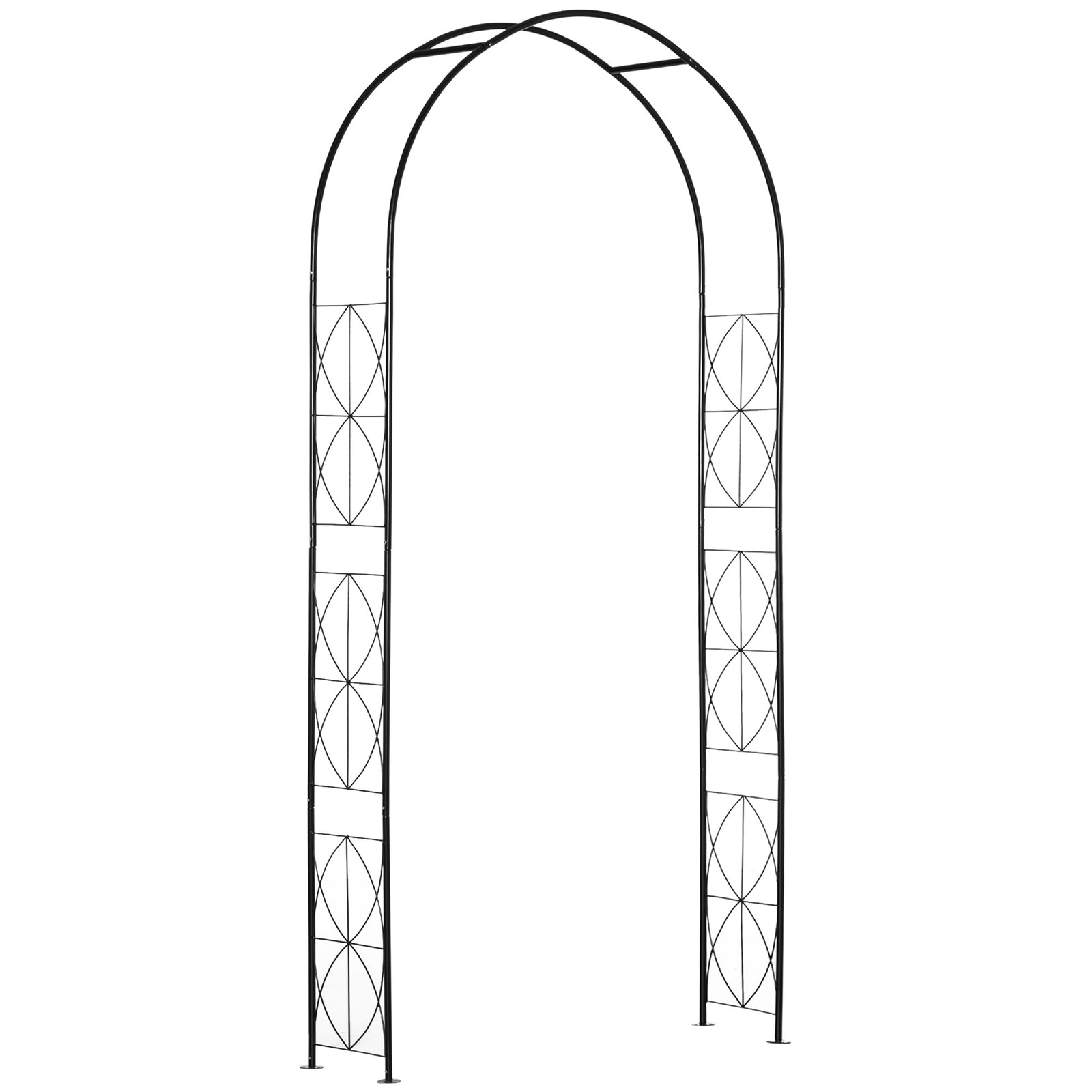 Vintage Style Steel Garden Arbor, Trellis, 2.3h M