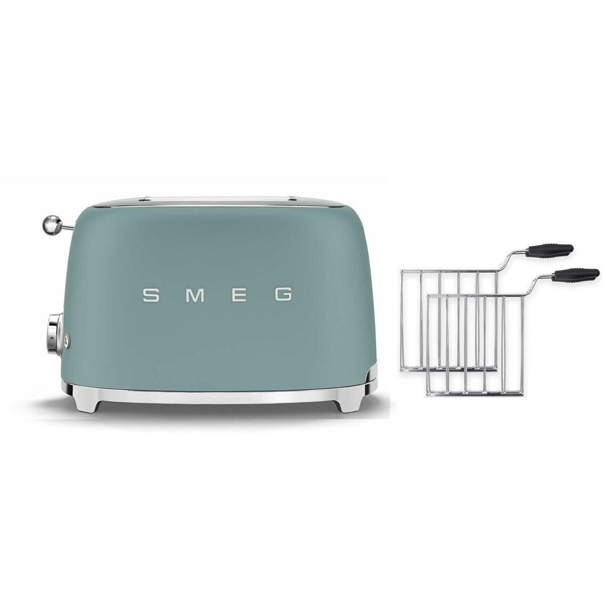 Tsf01 Matte 2 Slice Toaster + 2-sandwich Racks | Green