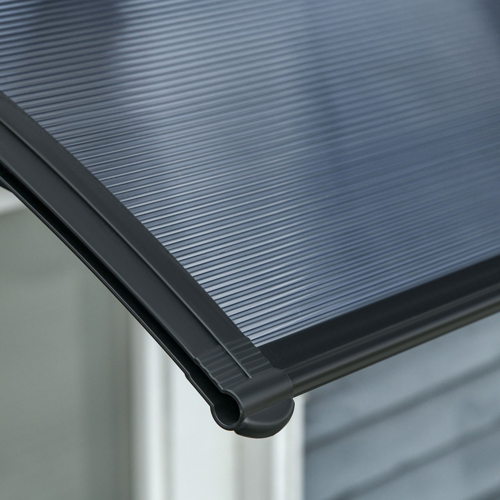 Door Canopy, Outdoor Rain Shelter, 100 X 75cm | Black
