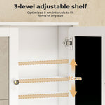 Bathroom Mirror Cabinet Storage Toilet Cupboard Wall Mounted Shelves | White