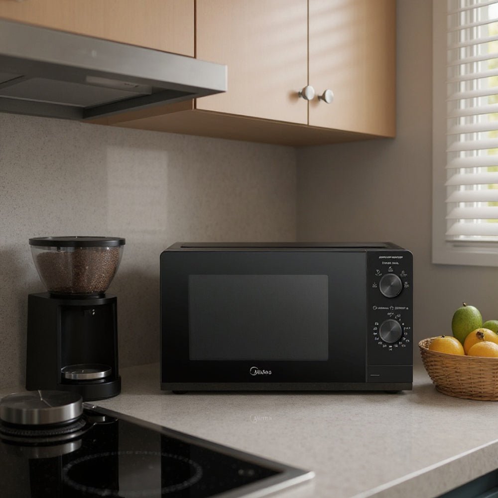 Compact 20l Microwave Oven With Side-opening Door, 5 Power Levels, Safety Interlock & Easy-clean Cavity
