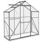 6x2.5ft Aluminium Polycarbonate Greenhouse | Dark Gray
