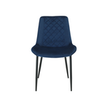 Amelia Velvet Comfort Dining Chairs | One Size | Blue