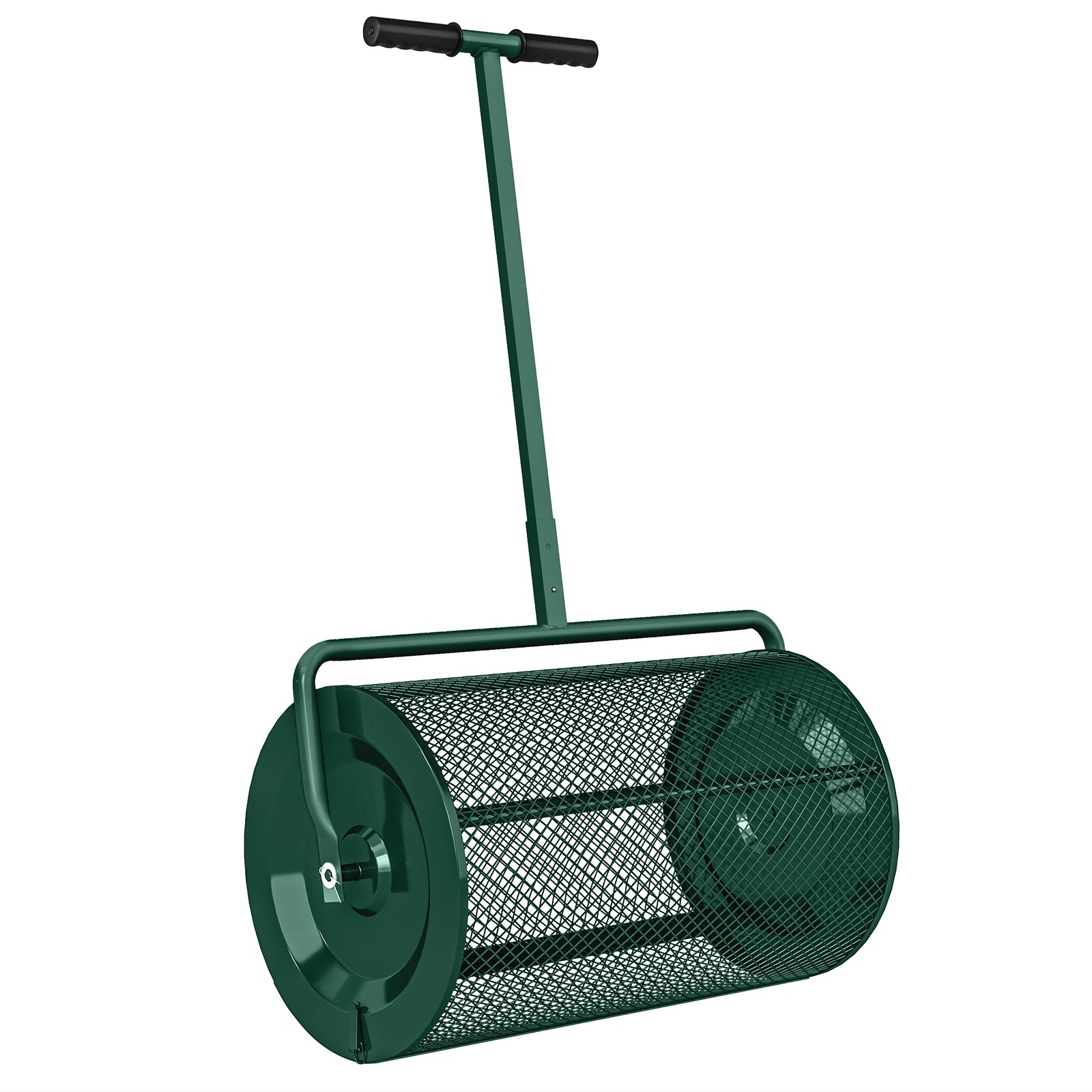 Compost Spreader, 24" Garden Spreader W/ Height Adjustable Handle