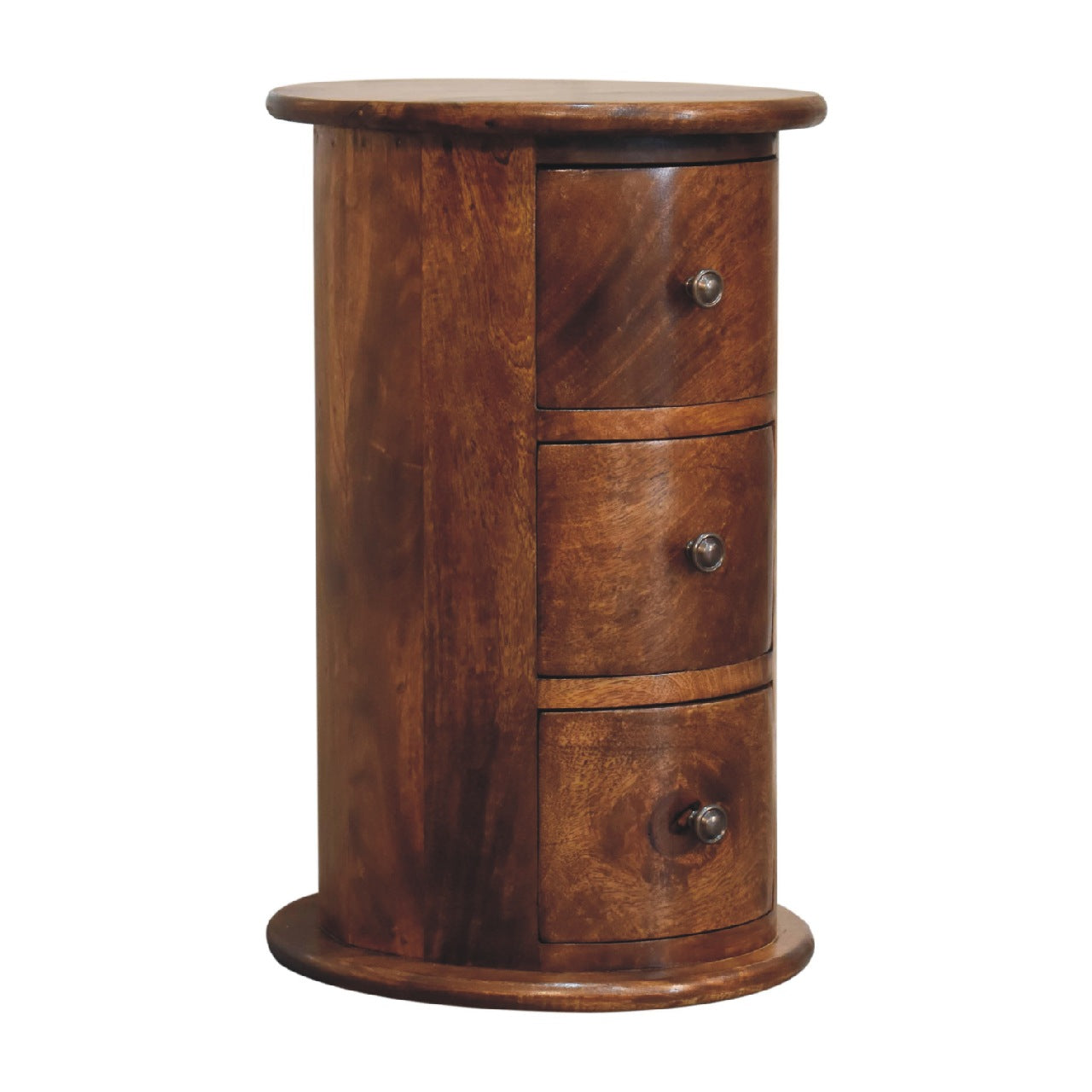Solid Mango Wood Mini Chestnut Drum Chest