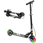 Scooter For Kids, Folding Light Up Kick Scooter With Adjustable Handle | Black