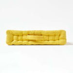 Rajput Ribbed Cotton Floor Cushion | 40cm x 40cm | Yellow