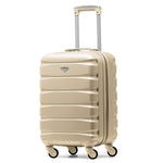 55x35x25cm Lightweight Suitcase - Cabin Carry On - Hard Shell - 4 Wheels Overhead Luggage | Cabin | Champagne
