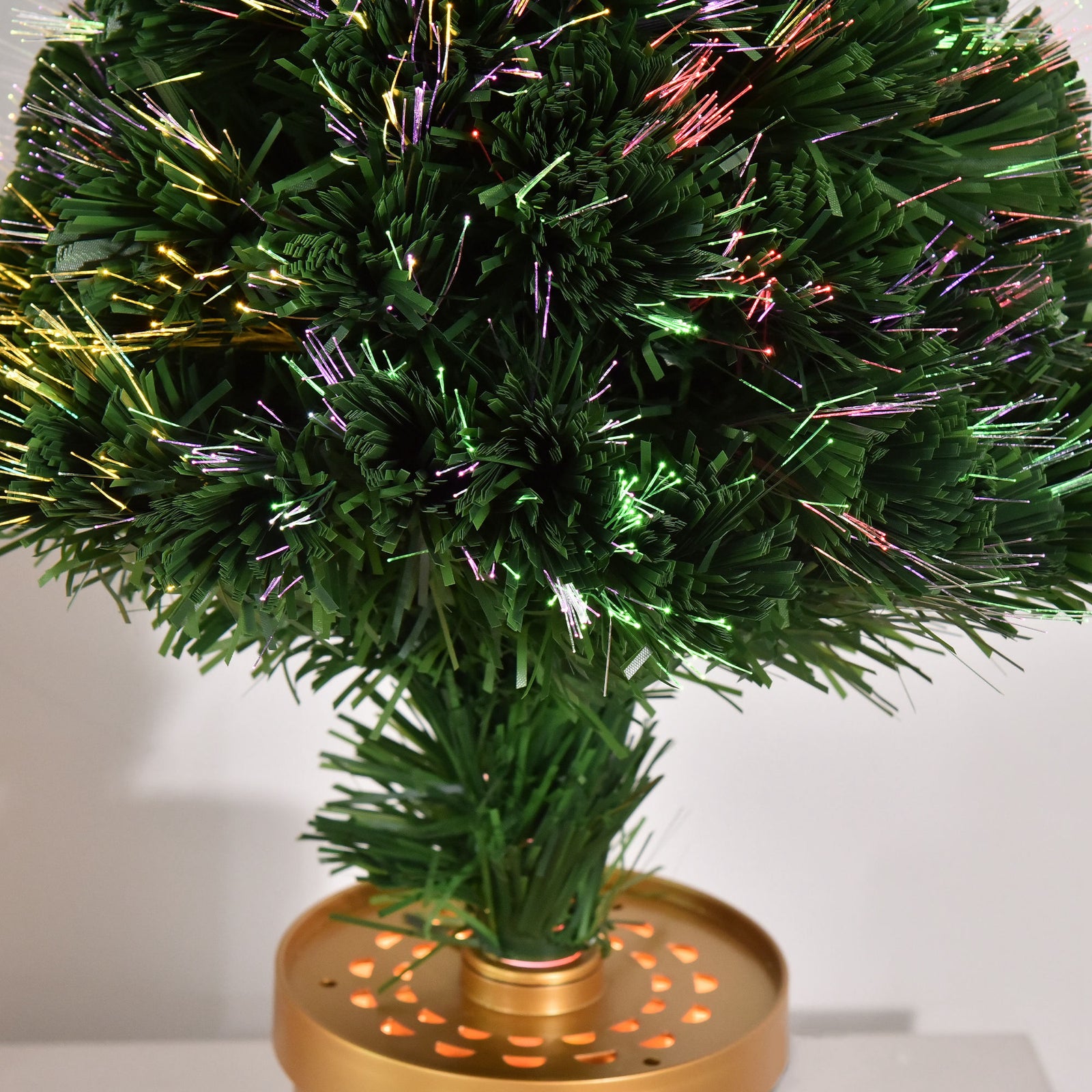2/3ft Prelit Artificial Christmas Tree Fiber Optic | 2ft | Green
