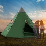 6 Man Tent Metal Poles Water-resistant Walls Windows Door | Green